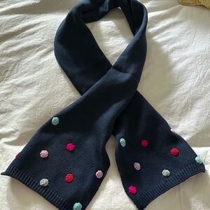 NWT Joules Bella Scarf Navy Pom Pom